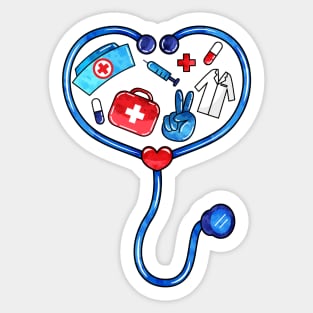 Peace Love Nursing | Nurse | Doctor Sticker